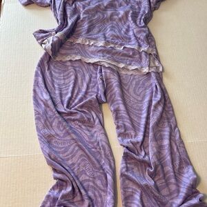 Juicy Couture 2 piece Sleep Set purple size large soft poly/spandex blen…